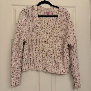 Cozy Speckled Knit Cardigan Sweater